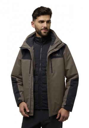 Jack Wolfskin Jasper 3in1 Jassen Heren Koffie | 35989572
