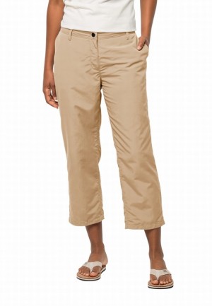 Jack Wolfskin Kalahari 7/8 Broek Dames Khaki | 97756230