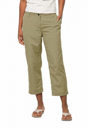 Jack Wolfskin Kalahari 7/8 Broek Dames Olijfgroen | 96837530