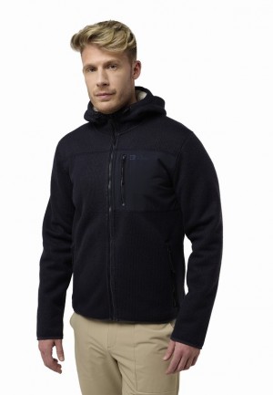 Jack Wolfskin Kaminfeuer Hooded Fleece Jassen Heren Donkerblauw | 37246908