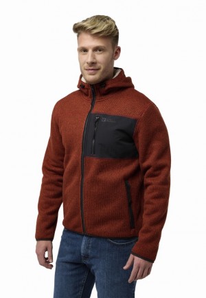 Jack Wolfskin Kaminfeuer Hooded Fleece Jassen Heren Rood | 24625437