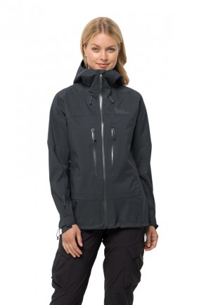 Jack Wolfskin Kammweg 3l Regenjassen Dames Zwart | 62961272