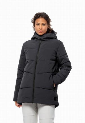 Jack Wolfskin Karolinger Long Jassen Dames Zwart | 40118516
