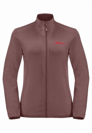 Jack Wolfskin Kolbenberg Fz Fleece Jassen Dames Rood | 26980820