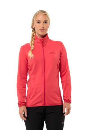 Jack Wolfskin Kolbenberg Fz Fleece Jassen Dames Rood | 89228277