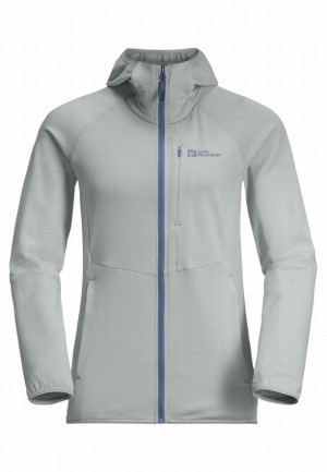 Jack Wolfskin Kolbenberg Hooded Fz Fleece Jassen Dames Grijs | 27817466