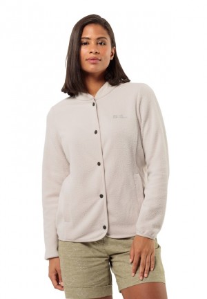 Jack Wolfskin Light Curl Fleece Jassen Dames Wit | 97041650