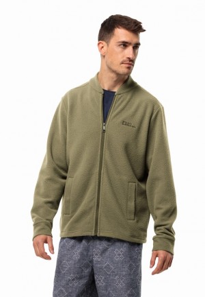 Jack Wolfskin Light Curl Fleece Jassen Heren Olijfgroen | 18228129