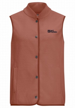 Jack Wolfskin Light Curl Vest Dames Rood | 70175540