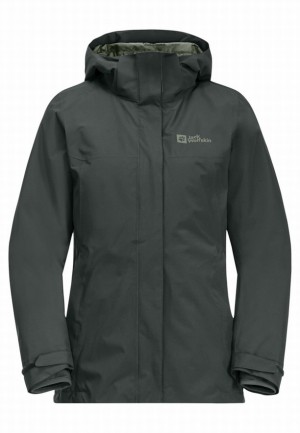 Jack Wolfskin Luntal 3in1 Jassen Dames Grijs | 41286001