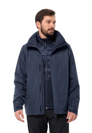 Jack Wolfskin Luntal 3in1 Jassen Heren Donkerblauw | 22972883