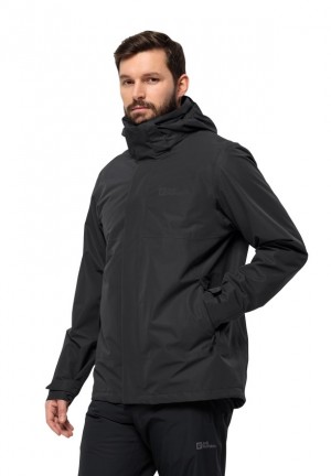 Jack Wolfskin Luntal 3in1 Jassen Heren Zwart | 22235563