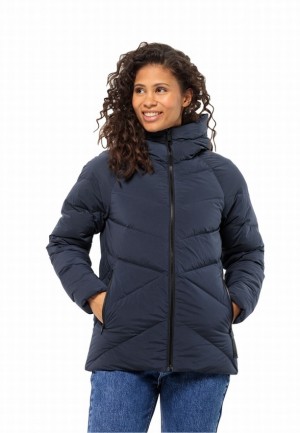Jack Wolfskin Marienplatz Donsjas Dames Donkerblauw | 20834787