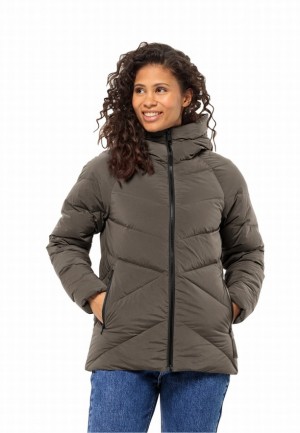 Jack Wolfskin Marienplatz Donsjas Dames Koffie | 17507529