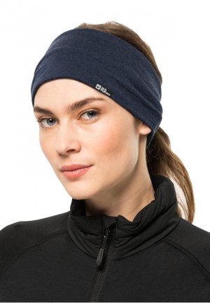 Jack Wolfskin Merino Hoofdband Heren Donkerblauw | 29787978
