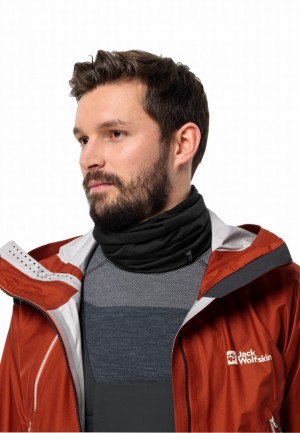 Jack Wolfskin Merino Nek Warmer Heren Zwart | 63281582