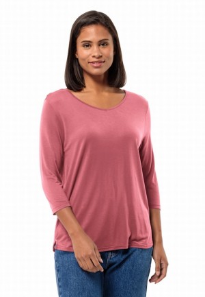 Jack Wolfskin Mola 3/4 T-shirts Dames Roze | 95925487