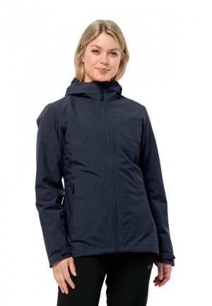 Jack Wolfskin Moonrise 3in1 Jassen Dames Donkerblauw | 37144530
