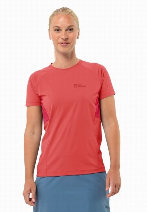 Jack Wolfskin Narrows T-shirts Dames Rood | 44560985