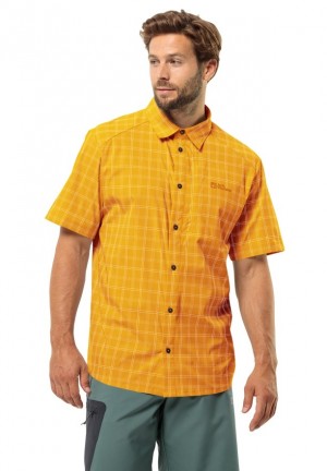 Jack Wolfskin Norbo S/s Overhemd Heren Geel | 78177461