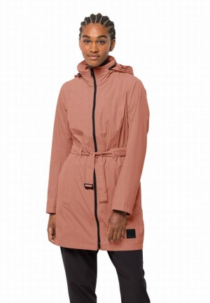 Jack Wolfskin Norden Port Regenjas Dames Roze | 46632051