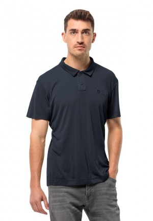Jack Wolfskin Pikeh Poloshirt Heren Donkerblauw | 94950739