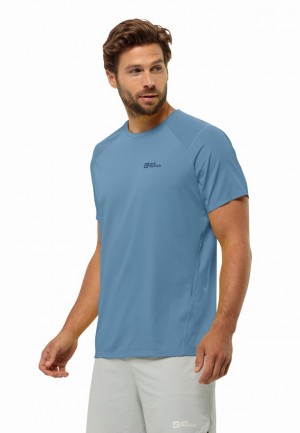 Jack Wolfskin Prelight Chill T-shirts Heren Blauw | 30919252