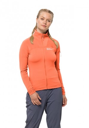 Jack Wolfskin Prelight Fz Fleece Jassen Dames Oranje | 17948687