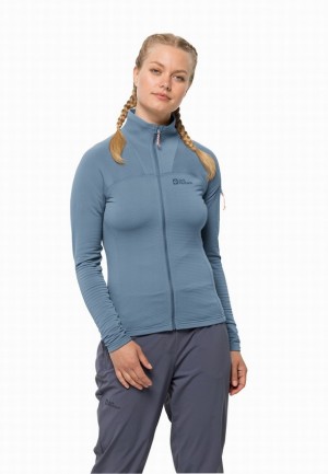 Jack Wolfskin Prelight Fz Fleece Jassen Dames Blauw | 53276022