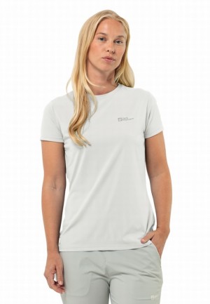 Jack Wolfskin Prelightrail T-shirts Dames Wit | 22935922