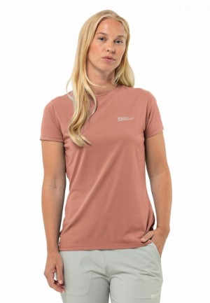 Jack Wolfskin Prelightrail T-shirts Dames Roze | 71545103