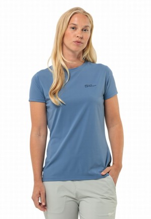 Jack Wolfskin Prelightrail T-shirts Dames Blauw | 35354071
