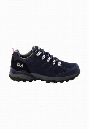 Jack Wolfskin Refugio Texapore Low Wandelschoenen Dames Donkerblauw | 11706020