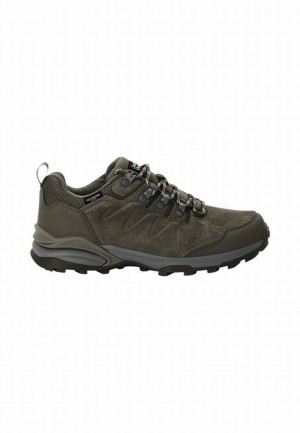 Jack Wolfskin Refugio Texapore Low Wandelschoenen Dames Olijfgroen | 20231800