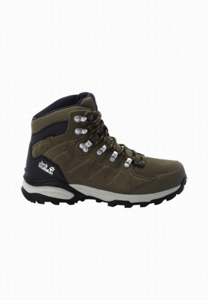 Jack Wolfskin Refugio Texapore Mid Wandelschoenen Dames Bruin | 21654882
