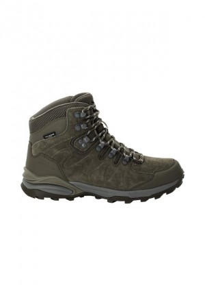 Jack Wolfskin Refugio Texapore Mid Wandelschoenen Dames Olijfgroen | 60398716