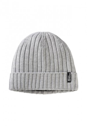 Jack Wolfskin Rib Knit Muts Dames Grijs | 60849917