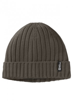 Jack Wolfskin Rib Knit Muts Heren Koffie | 55595074