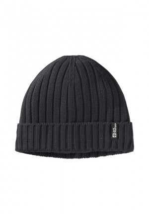 Jack Wolfskin Rib Knit Muts Heren Zwart | 59414141