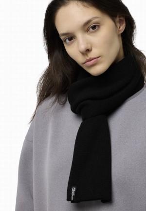 Jack Wolfskin Rib Sjaal Dames Zwart | 66245800
