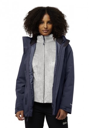 Jack Wolfskin Rotwand 3in1 Jassen Dames Donkerblauw | 88419231