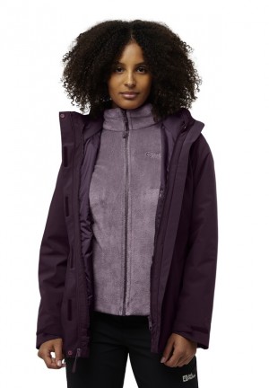 Jack Wolfskin Rotwand 3in1 Jassen Dames Paars | 75735032