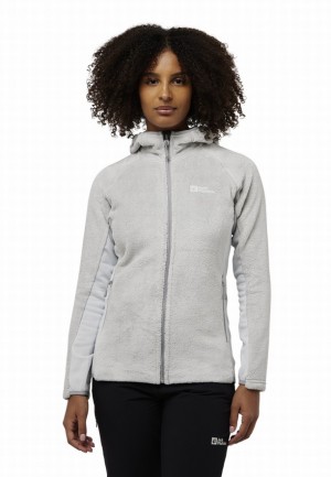 Jack Wolfskin Rotwand Hooded Fz Fleece Jassen Dames Grijs | 33212961