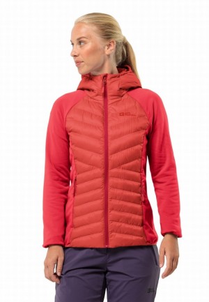 Jack Wolfskin Routeburn Pro Hybrid Jassen Dames Rood | 84891034