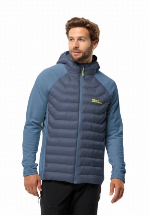 Jack Wolfskin Routeburn Pro Hybrid Jassen Heren Donkerblauw | 30119598