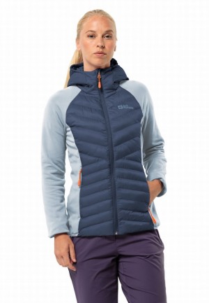 Jack Wolfskin Routeburn Pro Hybrid Jassen Dames Blauw | 68243999