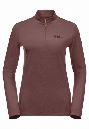 Jack Wolfskin Skyhermal Hz T-shirts Dames Rood | 71052134