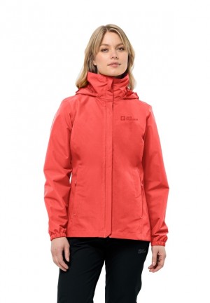 Jack Wolfskin Stormy Point 2l Regenjassen Dames Rood | 65677226