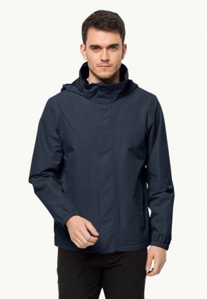 Jack Wolfskin Stormy Point 2l Regenjassen Heren Donkerblauw | 52363669