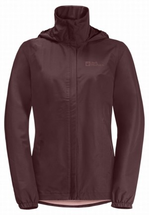 Jack Wolfskin Stormy Point 2l Regenjassen Dames Rood | 57351076